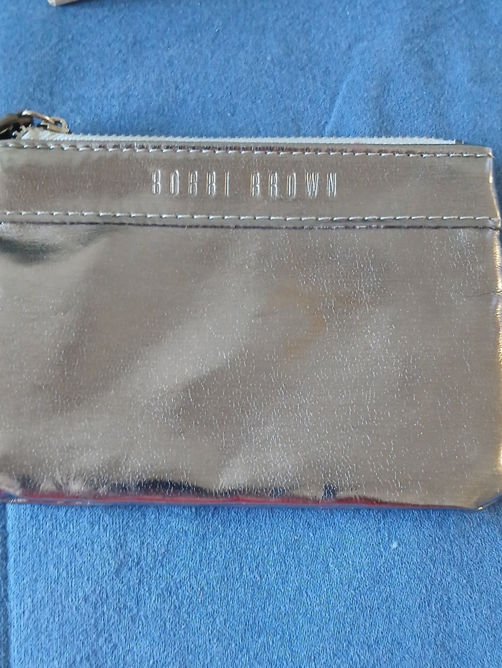 Bobbi Brown Shiny Black Leather Cosmetic Pouch